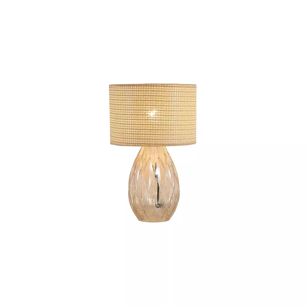 searchlight table lamps Diane 1Lt Table Lamp, Champagne Glass with Rattan Shade - searchlight table lamps Diane 1Lt Table Lamp, Champagne Glass with Rattan Shade
