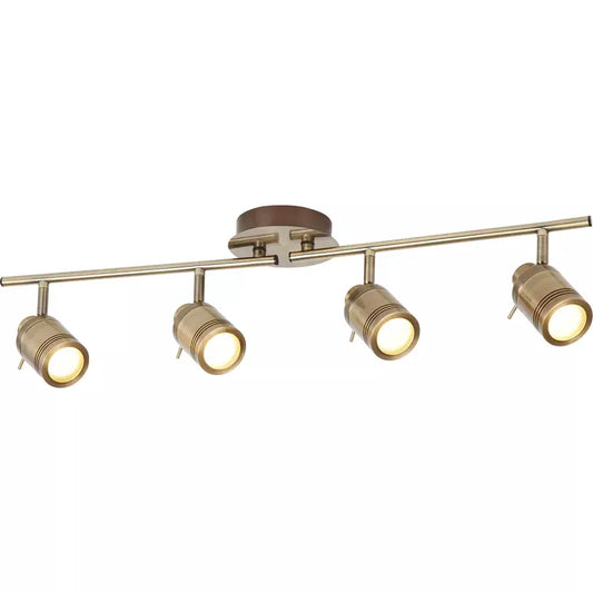 searchlight spots Samson 4Lt Split Bar Spotlight - Antique Brass Metal - searchlight spots Samson 4Lt Split Bar Spotlight - Antique Brass Metal