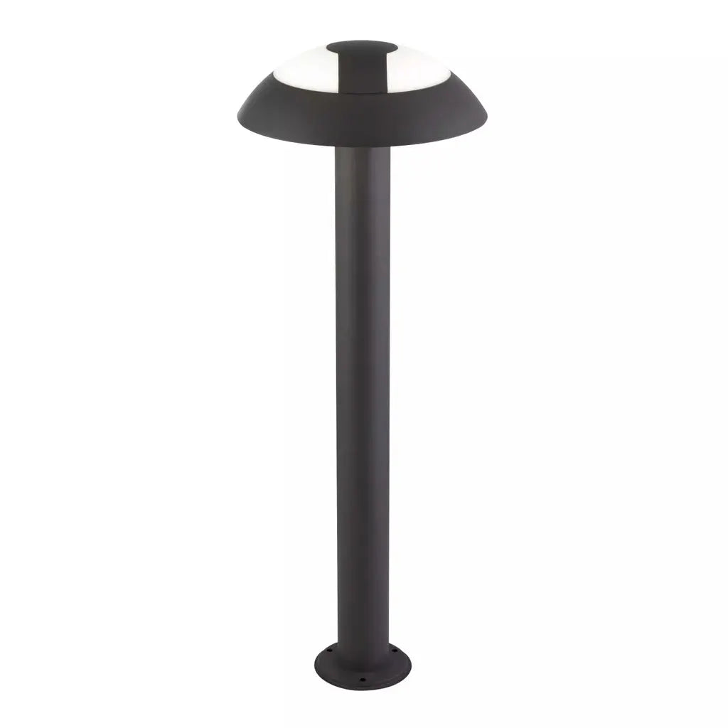 Searchlight Outdoor Bollards Mushroom Outdoor Post - Dark Grey & Opal Polycarbonate - Searchlight Outdoor Bollards Mushroom Outdoor Post - Dark Grey & Opal Polycarbonate