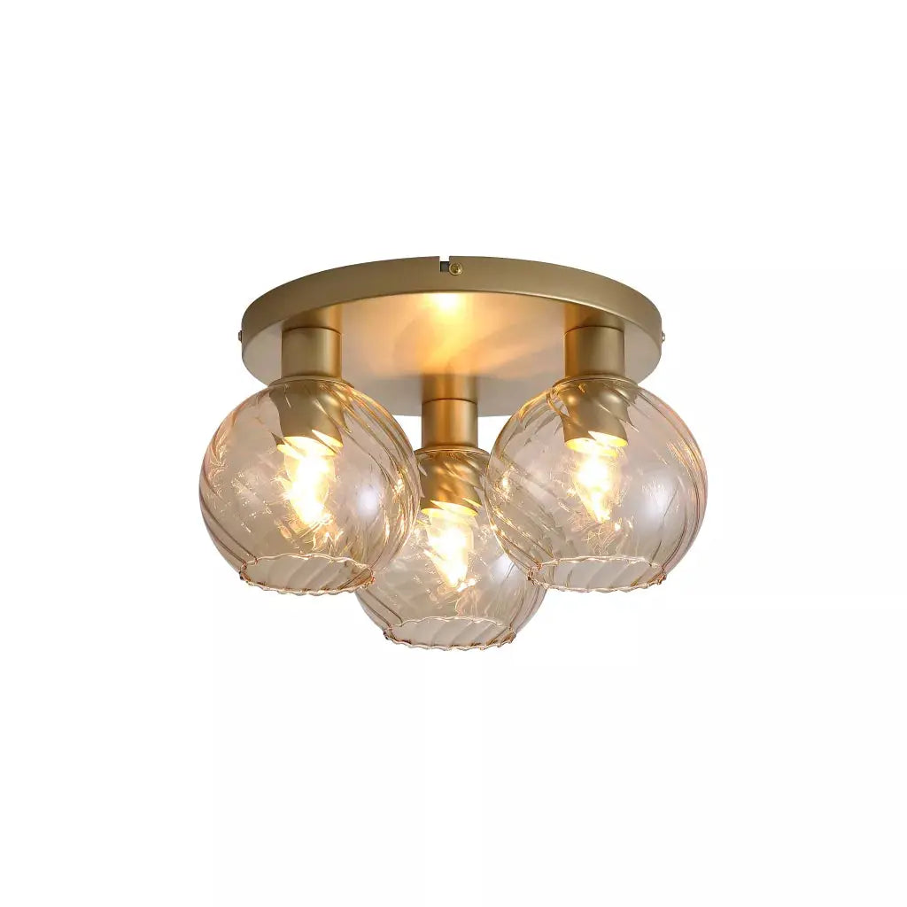 Radiance 3Lt Flush, Gold Metal and Champagne Glass