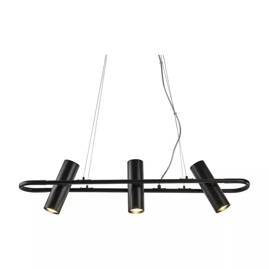 Searchlight Pendant Lights Telescope 3Lt Pendant - Black Metal - Searchlight Pendant Lights Telescope 3Lt Pendant - Black Metal