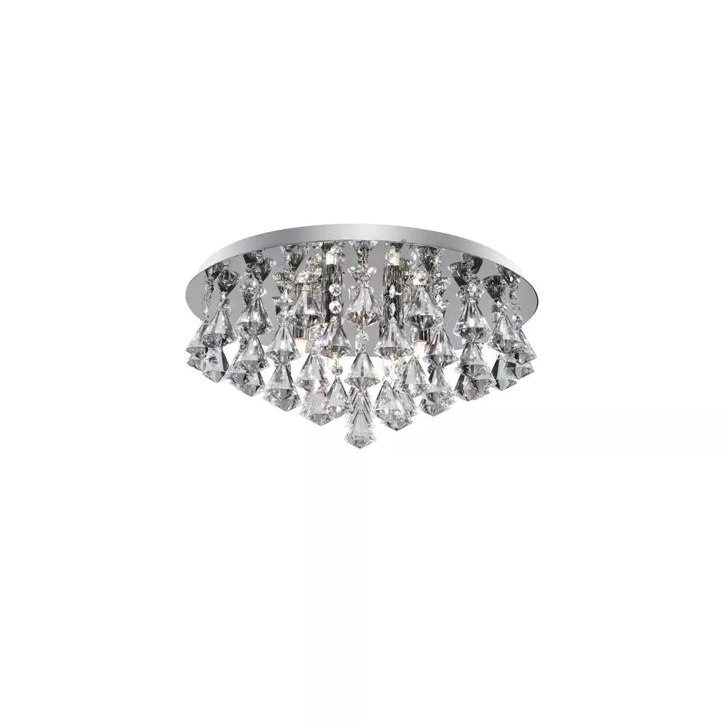 searchlight ceiling lights Hanna 8Lt Flush - Chrome Metal & Clear Crystal - Ceiling Lights searchlight ceiling lights Hanna 8Lt Flush - Chrome Metal & Clear Crystal Ceiling Lights