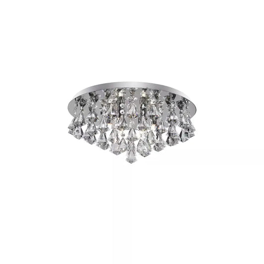 searchlight ceiling lights Hanna 8Lt Flush - Chrome Metal & Clear Crystal - Ceiling Lights searchlight ceiling lights Hanna 8Lt Flush - Chrome Metal & Clear Crystal Ceiling Lights