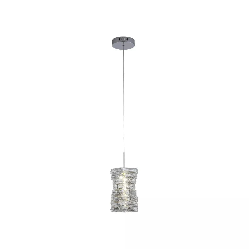 Searchlight Pendant Lights Modena LED Pendant, Chrome and Clear Crystal - Searchlight Pendant Lights Modena LED Pendant, Chrome and Clear Crystal