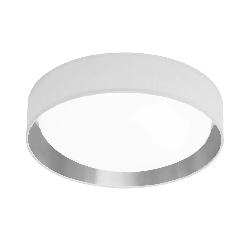 Searchlight Gianna LED Flush -White Shade Silver Inner - Ceiling Lights Searchlight Gianna LED Flush -White Shade Silver Inner Ceiling Lights