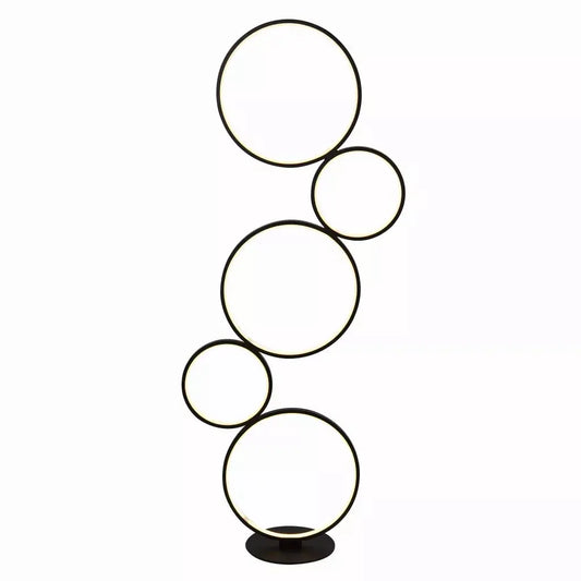 Searchlight Table Lamps Cirque 5Lt Ring Floor Lamp - Black Metal & Opal Silicon - Floor Lamps Searchlight Table Lamps Cirque 5Lt Ring Floor Lamp - Black Metal & Opal Silicon Floor Lamps