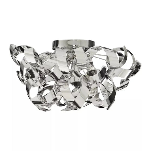 searchlight ceiling lights Curls 3Lt Semi-Flush - Chrome Metal - Ceiling Lights searchlight ceiling lights Curls 3Lt Semi-Flush - Chrome Metal Ceiling Lights