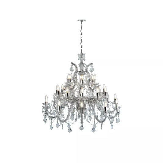 searchlight chandlier Marie Therese 30Lt Chandelier - Chrome Metal & Clear Crystal - searchlight chandlier Marie Therese 30Lt Chandelier - Chrome Metal & Clear Crystal