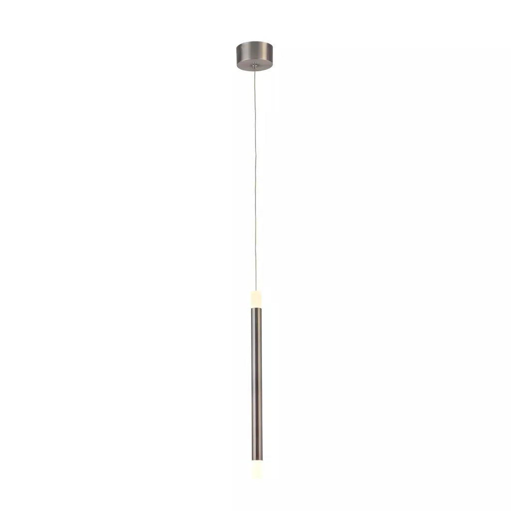 Searchlight Pendant Lights Tubes 1Lt LED Pendant Satin Nickel - Searchlight Pendant Lights Tubes 1Lt LED Pendant Satin Nickel