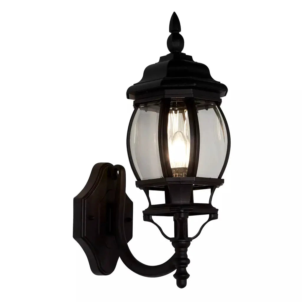 outdoor walllights Bel Aire Outdoor Wall Light - Black Metal & Clear Glass - outdoor walllights Bel Aire Outdoor Wall Light - Black Metal & Clear Glass
