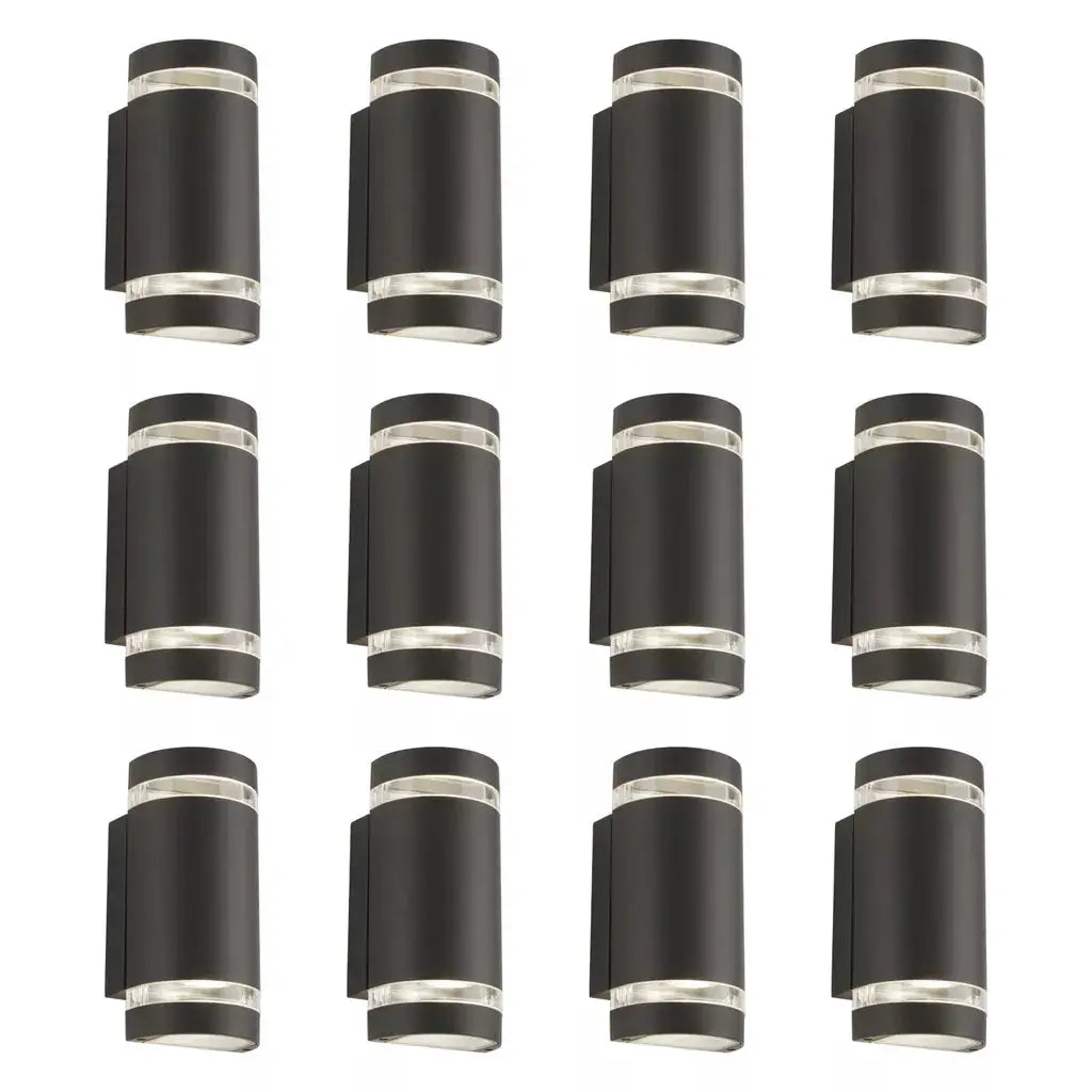 outdoor walllights Promo Pack of 12-2002-2GY-LED - outdoor walllights Promo Pack of 12-2002-2GY-LED