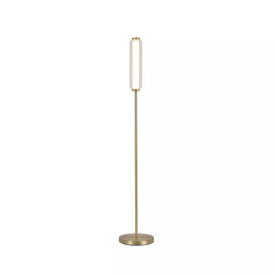 Searchlight Table Lamps Mod LED Floor Lamp, Satin Brass Metal, Opal Acrylic & Clear - Floor Lamps Searchlight Table Lamps Mod LED Floor Lamp, Satin Brass Metal, Opal Acrylic & Clear Floor Lamps
