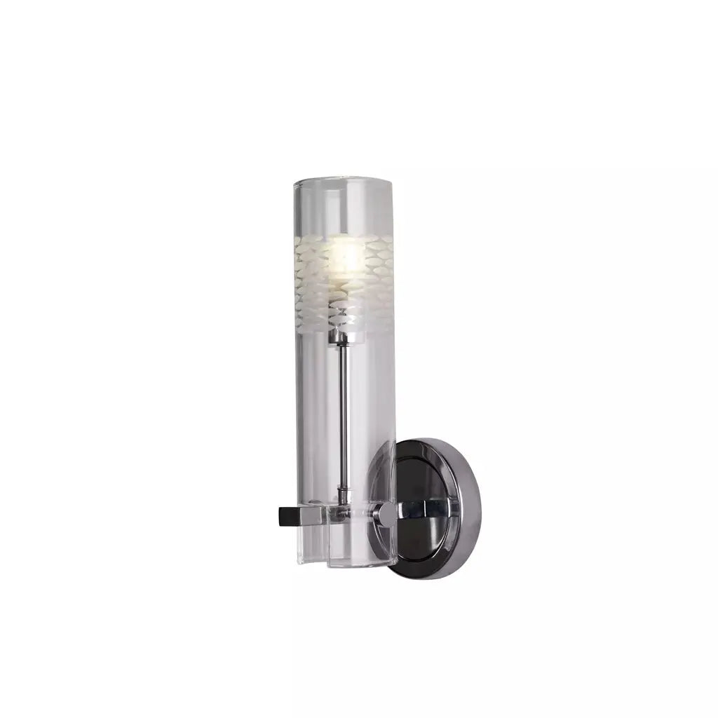 searchlight wall lights Scope Bathroom Wall Light- Chrome Metal & Clear Etched Glass - searchlight wall lights Scope Bathroom Wall Light- Chrome Metal & Clear Etched Glass