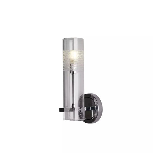 searchlight wall lights Scope Bathroom Wall Light- Chrome Metal & Clear Etched Glass - searchlight wall lights Scope Bathroom Wall Light- Chrome Metal & Clear Etched Glass