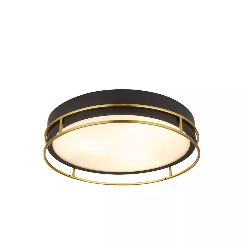 searchlight ceiling lights Phoenix 3Lt Flush - Black, Brass Metal & Frosted Glass - Ceiling Lights searchlight ceiling lights Phoenix 3Lt Flush - Black, Brass Metal & Frosted Glass Ceiling Lights