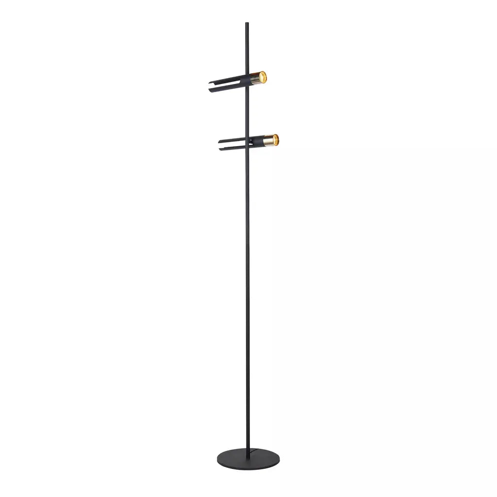 Searchlight Table Lamps Lux & Belle 2Lt Floor Lamp - Sand Black & Gold Metal - Floor Lamps Searchlight Table Lamps Lux & Belle 2Lt Floor Lamp - Sand Black & Gold Metal Floor Lamps