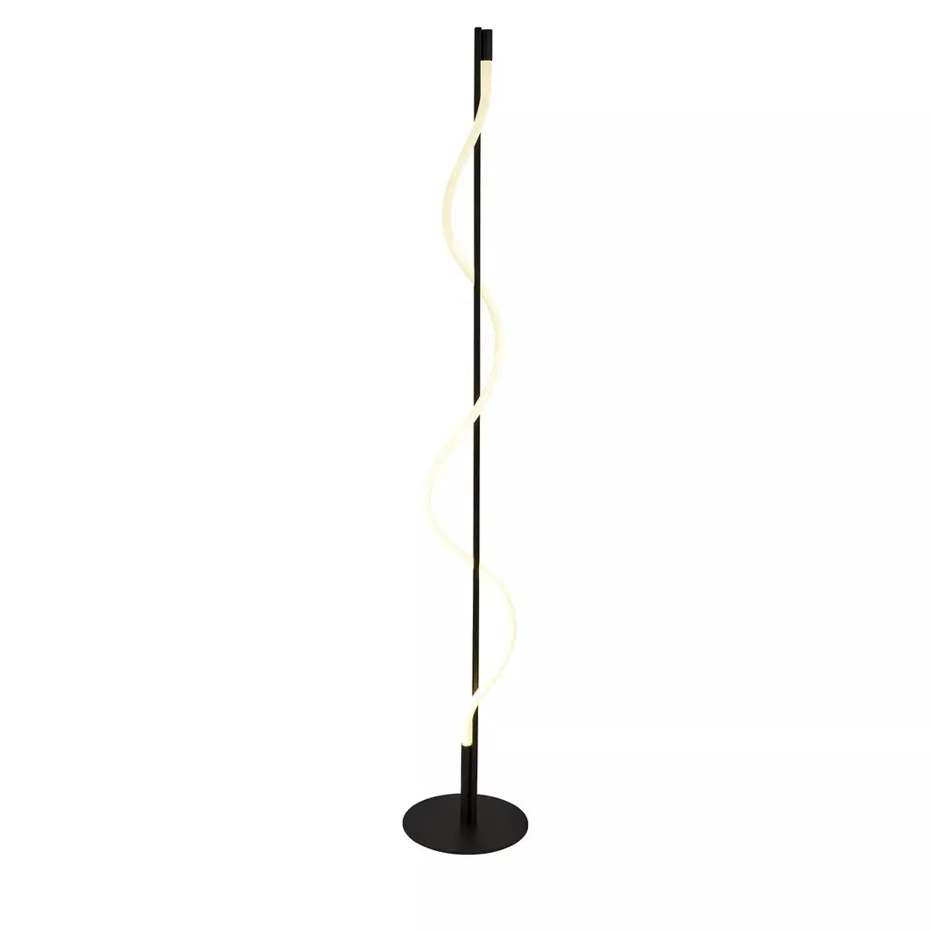 Searchlight Table Lamps Serpent Floor Lamp - Black Metal & Opal Tube - Floor Lamps Searchlight Table Lamps Serpent Floor Lamp - Black Metal & Opal Tube Floor Lamps