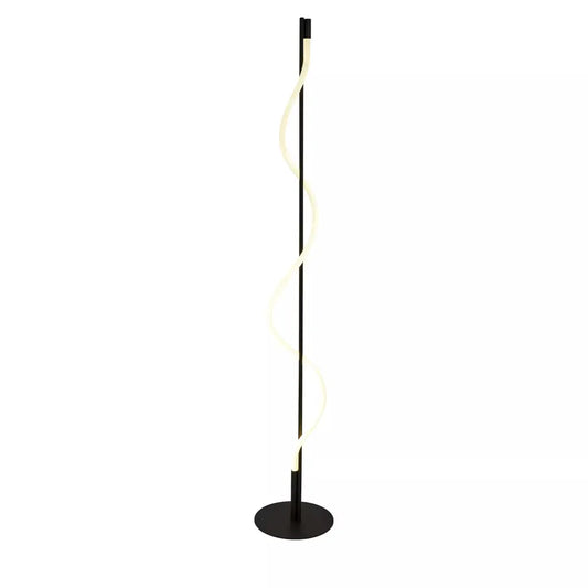 Searchlight Table Lamps Serpent Floor Lamp - Black Metal & Opal Tube - Floor Lamps Searchlight Table Lamps Serpent Floor Lamp - Black Metal & Opal Tube Floor Lamps