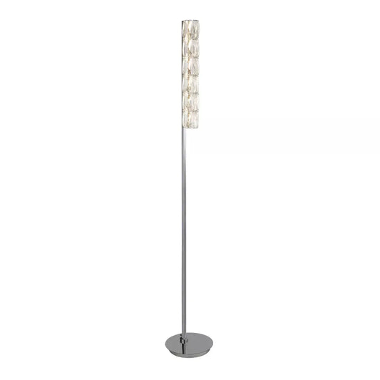 Searchlight Table Lamps Remy LED Floor Lamp - Chrome & Clear Crystal Trim - Floor Lamps Searchlight Table Lamps Remy LED Floor Lamp - Chrome & Clear Crystal Trim Floor Lamps