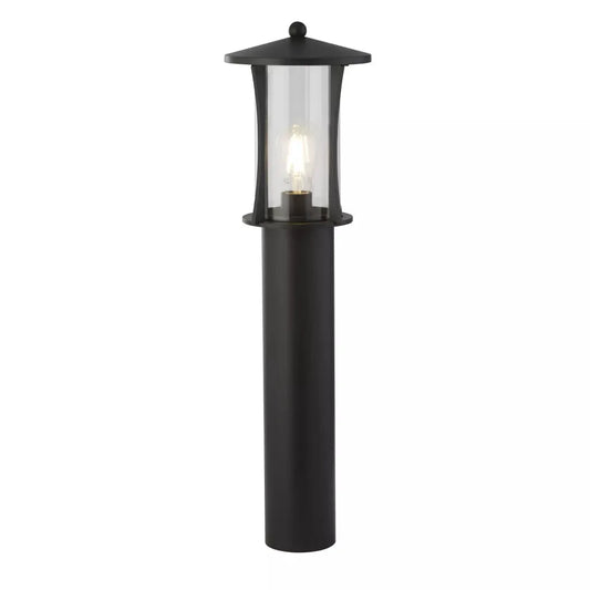 Searchlight Outdoor Bollards Pagoda Outdoor Post - Black Metal & Clear Glass - Searchlight Outdoor Bollards Pagoda Outdoor Post - Black Metal & Clear Glass