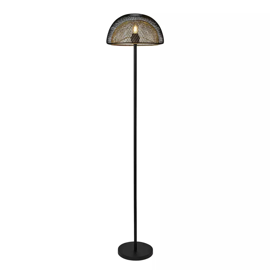 Searchlight Table Lamps Honeycomb Floor Lamp - Black Metal & Gold Mesh - Floor Lamps Searchlight Table Lamps Honeycomb Floor Lamp - Black Metal & Gold Mesh Floor Lamps
