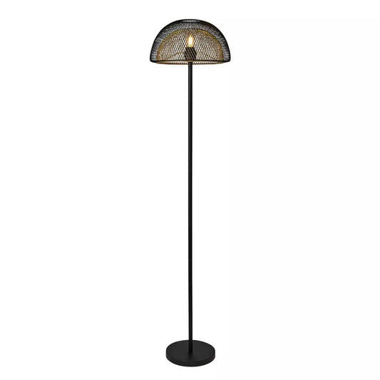Searchlight Table Lamps Honeycomb Floor Lamp - Black Metal & Gold Mesh - Floor Lamps Searchlight Table Lamps Honeycomb Floor Lamp - Black Metal & Gold Mesh Floor Lamps