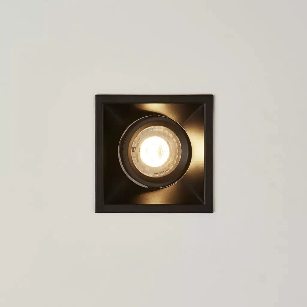 Searchlight Downlights Slim Trim Square Adjustable, GU10, Black - Searchlight Downlights Slim Trim Square Adjustable, GU10, Black
