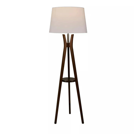 Searchlight Table Lamps Tripod Floor Lamp - Dark Wood & White Shade - Floor Lamps Searchlight Table Lamps Tripod Floor Lamp - Dark Wood & White Shade Floor Lamps