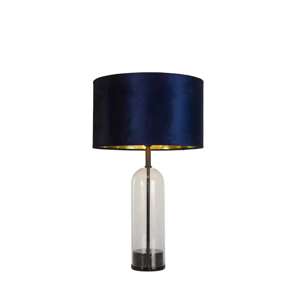 searchlight table lamps Oxford Table Lamp- Glass, Black Metal, Marble & Navy Velvet - searchlight table lamps Oxford Table Lamp- Glass, Black Metal, Marble & Navy Velvet
