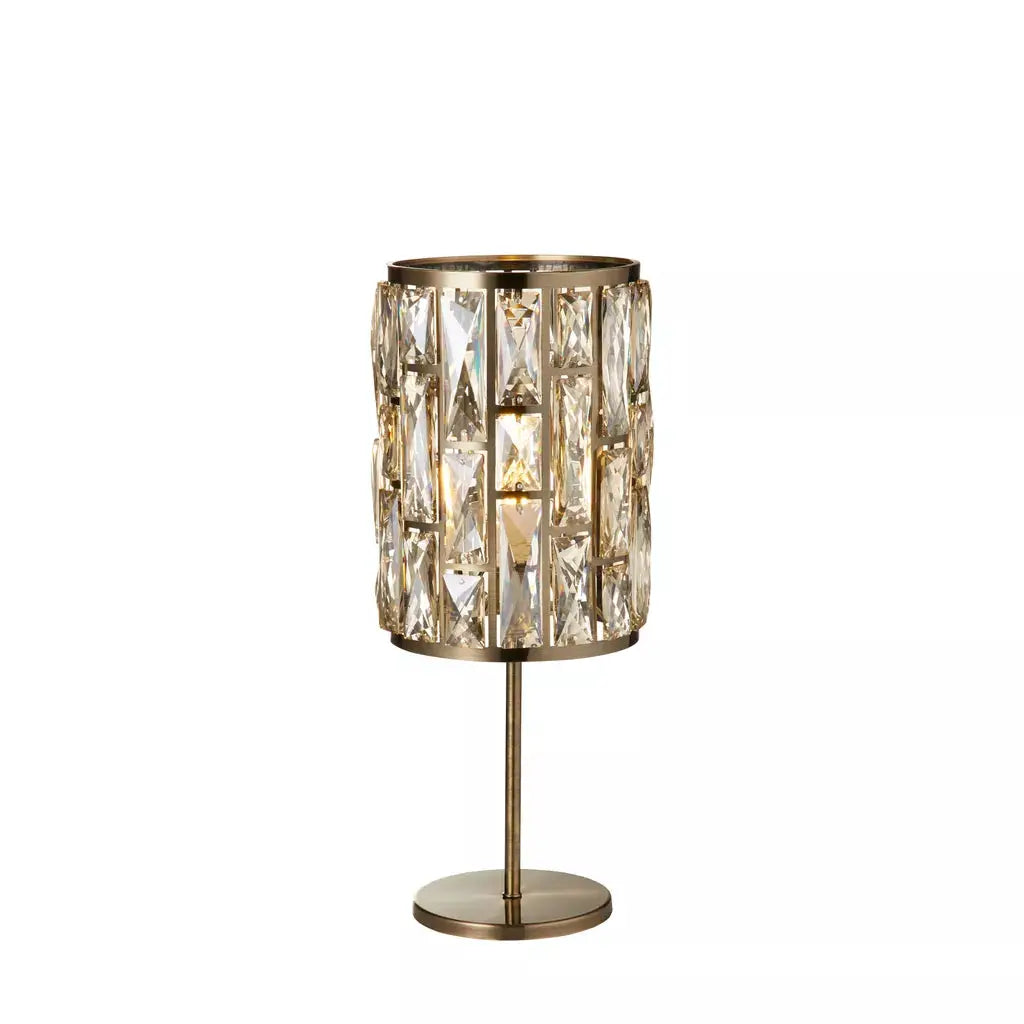 searchlight table lamps Bijou Table Lamp - Antique Brass Metal & Champagne Glass - searchlight table lamps Bijou Table Lamp - Antique Brass Metal & Champagne Glass