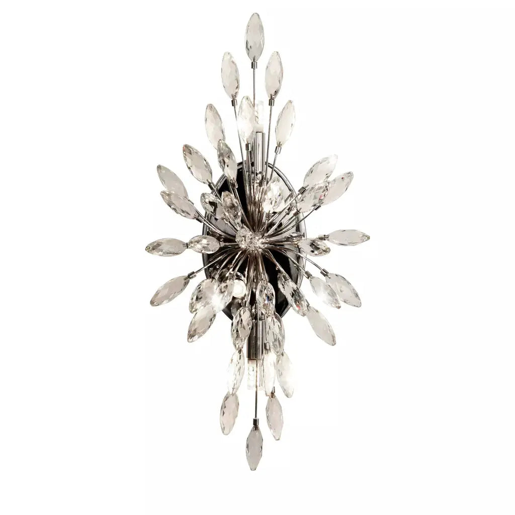 searchlight wall lights Peacock 4Lt Wall Light - Chrome Metal & Crystal - searchlight wall lights Peacock 4Lt Wall Light - Chrome Metal & Crystal