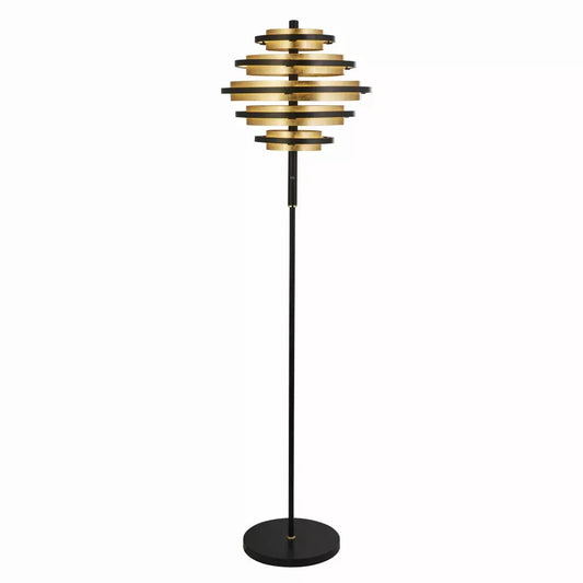Searchlight Table Lamps Hive 5Lt Floor Lamp - Black Metal & Gold Leaf - Floor Lamps Searchlight Table Lamps Hive 5Lt Floor Lamp - Black Metal & Gold Leaf Floor Lamps