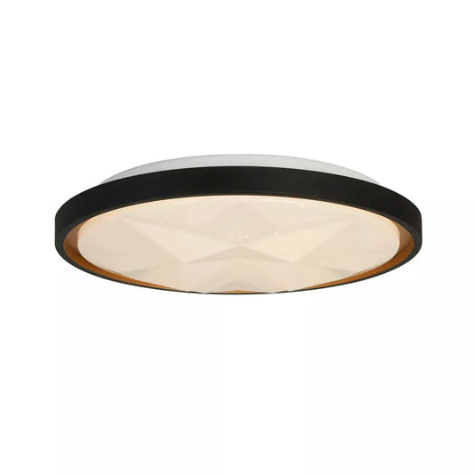 Searchlight Satellite LED Flush, Black with Star Effect Diffuser - Ceiling Lights Searchlight Satellite LED Flush, Black with Star Effect Diffuser Ceiling Lights