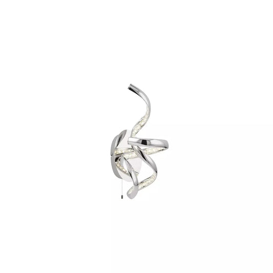searchlight wall lights Twirls Wall Light - Chrome Metal & Glass - searchlight wall lights Twirls Wall Light - Chrome Metal & Glass