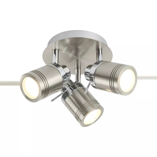 searchlight spots Samson 3Lt Round Spotlight - Satin Silver Metal - searchlight spots Samson 3Lt Round Spotlight - Satin Silver Metal