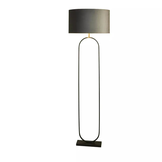 Searchlight Table Lamps Modish Floor Lamp - Black Metal with Dark Grey Shade - Floor Lamps Searchlight Table Lamps Modish Floor Lamp - Black Metal with Dark Grey Shade Floor Lamps