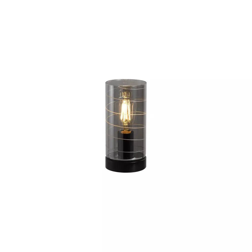 searchlight table lamps Broughton 1Lt Table Lamp, Smoked Glass - searchlight table lamps Broughton 1Lt Table Lamp, Smoked Glass