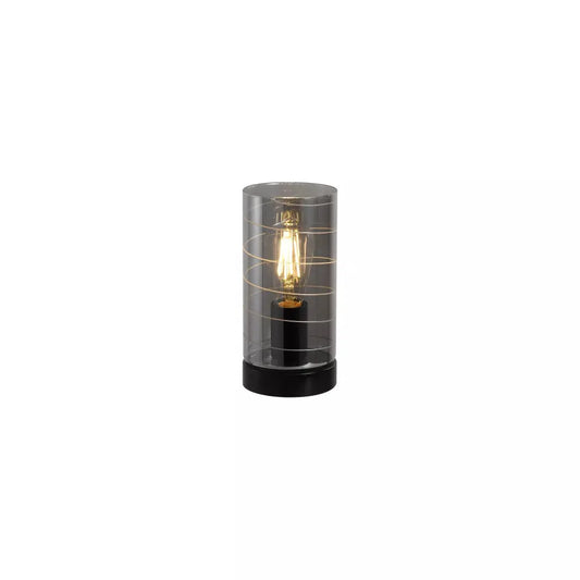 searchlight table lamps Broughton 1Lt Table Lamp, Smoked Glass - searchlight table lamps Broughton 1Lt Table Lamp, Smoked Glass