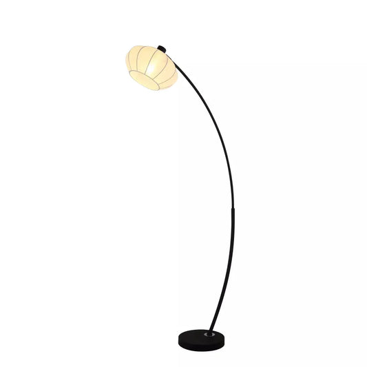 Searchlight Table Lamps Radiant 1Lt Floor Lamp, Black Metal with Soft Fabric Shade - Floor Lamps Searchlight Table Lamps Radiant 1Lt Floor Lamp, Black Metal with Soft Fabric Shade Floor Lamps
