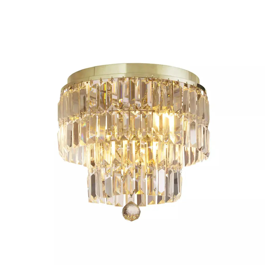 searchlight ceiling lights Empire 4Lt Flush - Satin Brass Metal & Champagne Crystal - Ceiling Lights searchlight ceiling lights Empire 4Lt Flush - Satin Brass Metal & Champagne Crystal Ceiling Lights