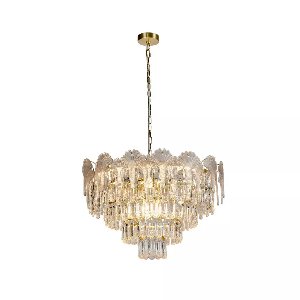 Searchlight Pendant Lights Lux & Belle 8LT Pendant-Satin Brass Metal & Clear Glass - Searchlight Pendant Lights Lux & Belle 8LT Pendant-Satin Brass Metal & Clear Glass