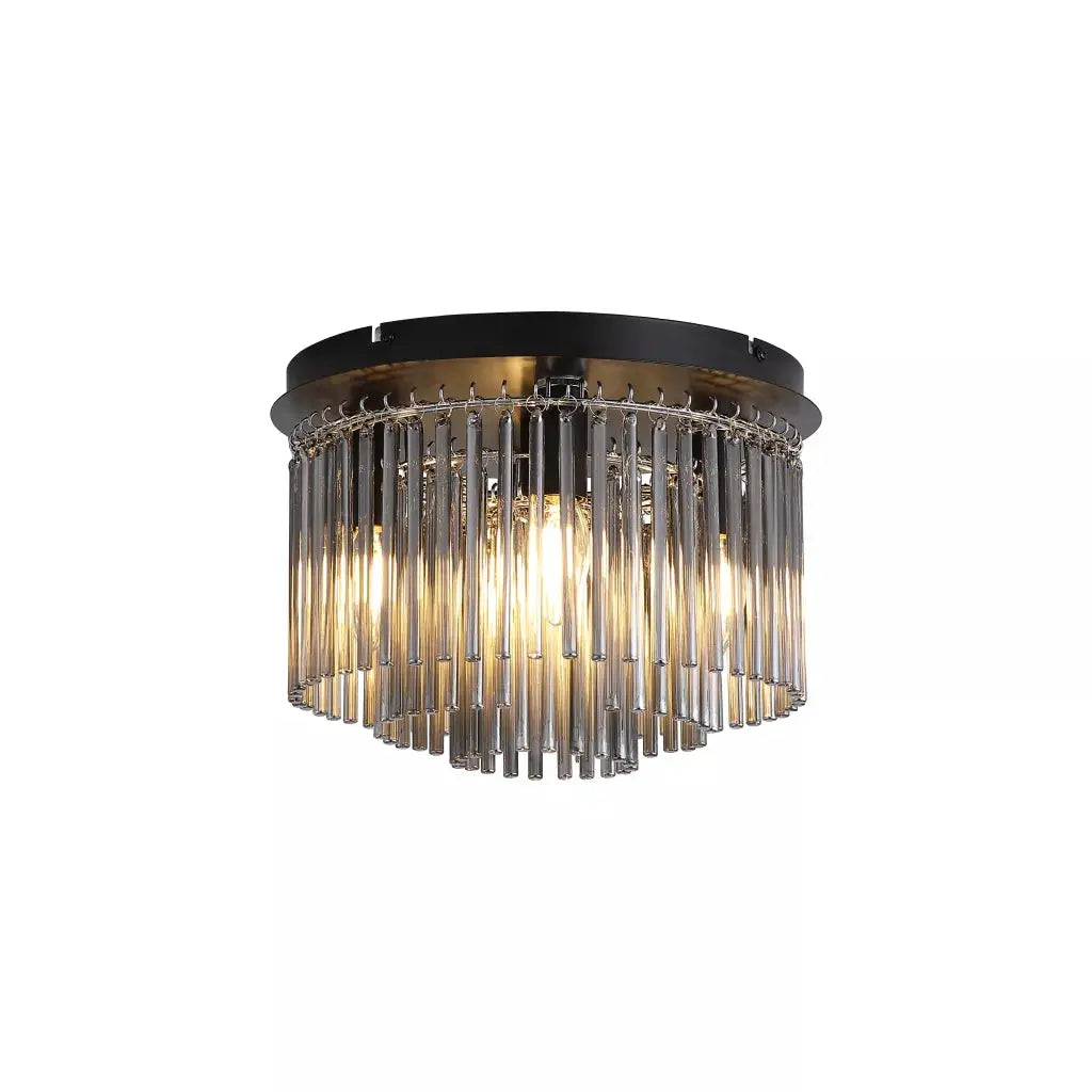 searchlight ceiling lights Swizzle 5Lt Flush, Matt Black Metal with Smoked Rods - Ceiling Lights searchlight ceiling lights Swizzle 5Lt Flush, Matt Black Metal with Smoked Rods Ceiling Lights