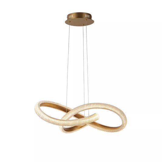 Searchlight Pendant Lights Lux & Belle LED Pendant-Brushed Gold Metal & Acrylic Crysta - Searchlight Pendant Lights Lux & Belle LED Pendant-Brushed Gold Metal & Acrylic Crysta