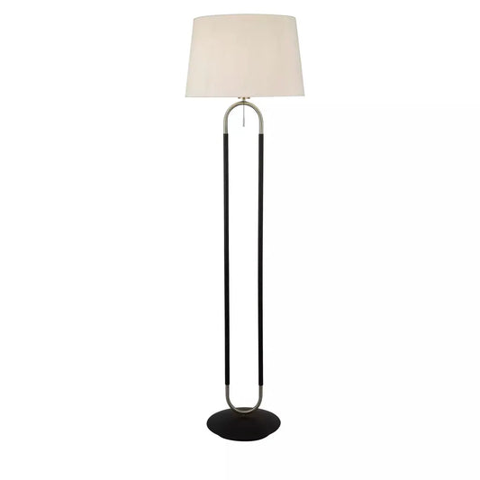 Searchlight Table Lamps Jazz Floor Lamp - Black, Satin Silver Metal & White Velvet - Floor Lamps Searchlight Table Lamps Jazz Floor Lamp - Black, Satin Silver Metal & White Velvet Floor Lamps