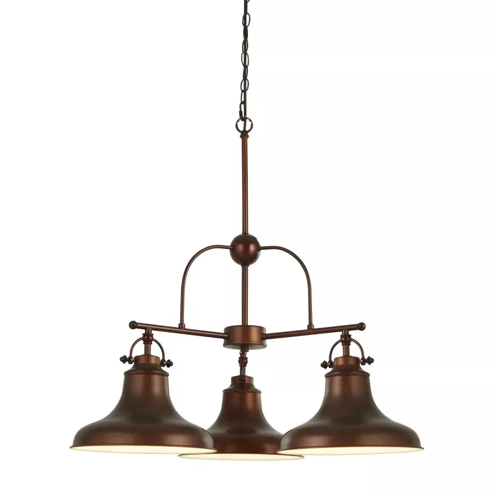 Searchlight Pendant Lights Dallas 3Lt Pendant - Antique Bronze Metal - Searchlight Pendant Lights Dallas 3Lt Pendant - Antique Bronze Metal