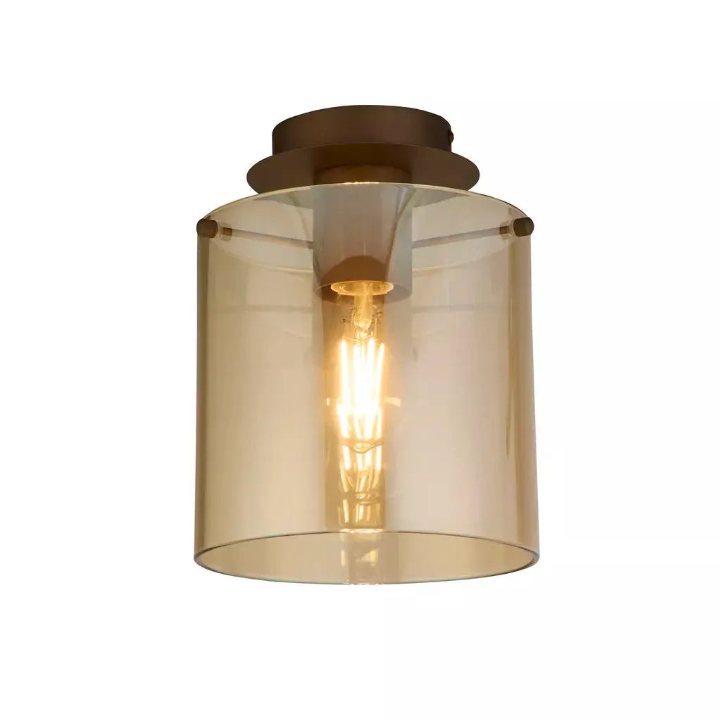 searchlight ceiling lights Sweden 1Lt Flush - Mocha Metal & Amber Glass - Ceiling Lights searchlight ceiling lights Sweden 1Lt Flush - Mocha Metal & Amber Glass Ceiling Lights
