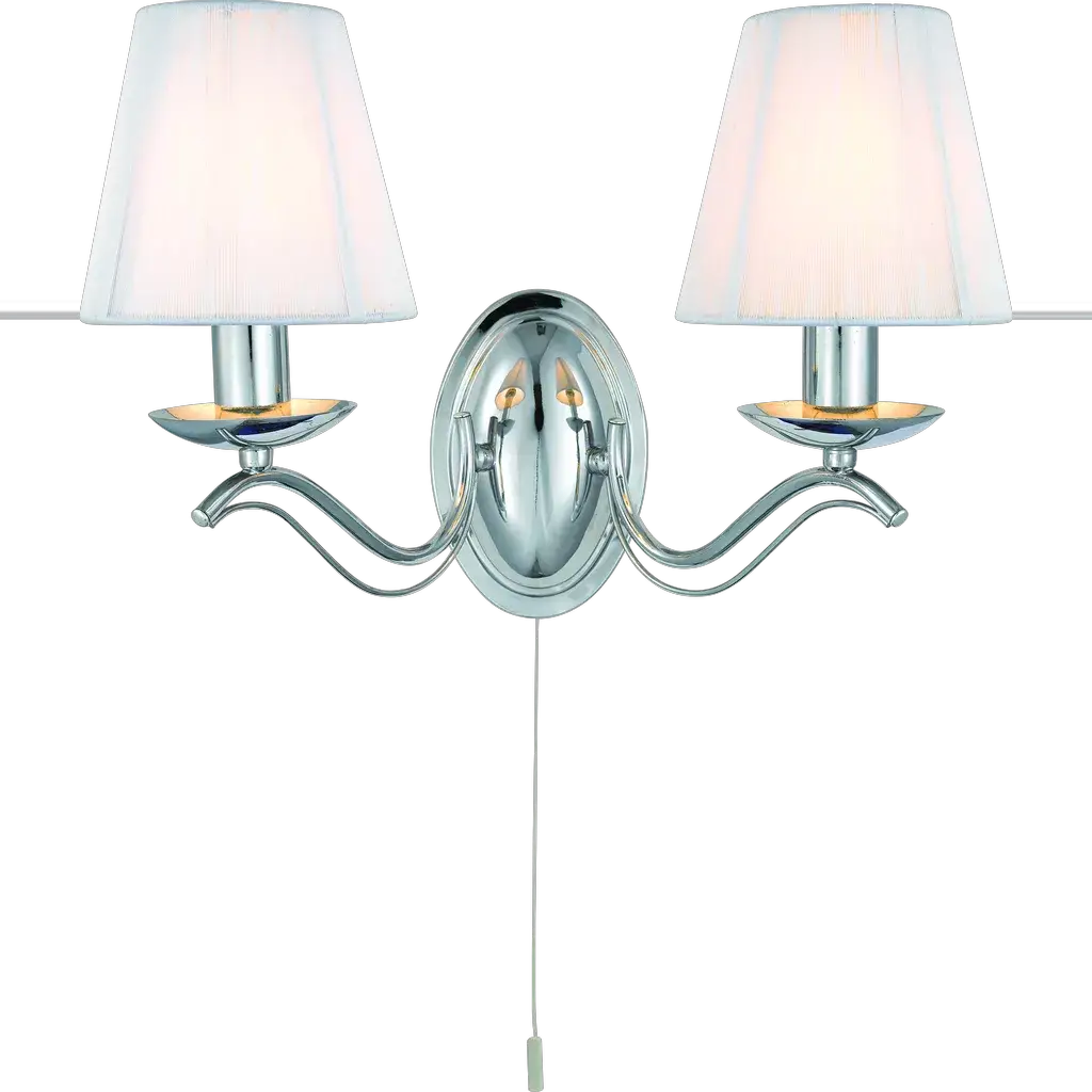 searchlight wall lights Andretti 2Lt Wall Light Chrome and White String Shade - searchlight wall lights Andretti 2Lt Wall Light Chrome and White String Shade