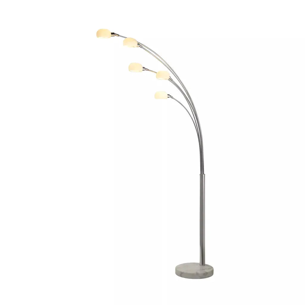 Searchlight Table Lamps Giraffe 5LT Floor Lamp with White Shades - Floor Lamps Searchlight Table Lamps Giraffe 5LT Floor Lamp with White Shades Floor Lamps