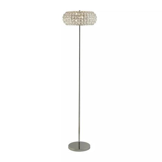 Searchlight Table Lamps Marylin 3LT Floor Lamp - Chrome, Crystal Glass & Sand - Floor Lamps Searchlight Table Lamps Marylin 3LT Floor Lamp - Chrome, Crystal Glass & Sand Floor Lamps