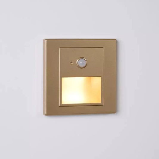 Searchlight Runway Steplight, 1.5W 3000K, Sensor, Recessed, Gold - Searchlight Runway Steplight, 1.5W 3000K, Sensor, Recessed, Gold
